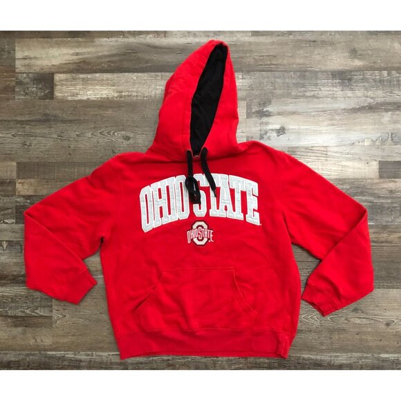Ohio State University Buckeyes Mens Large Red Hoodie Sweatshirt Pullover - Picture 1 of 5